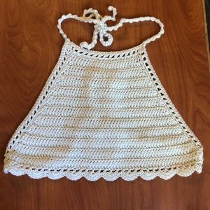Hand made crocheted halter top
